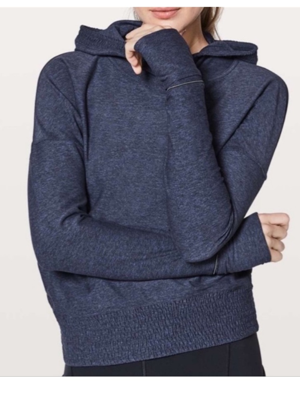 Lululemon Lead the Pack hoodie heathered dark cast / black size 10